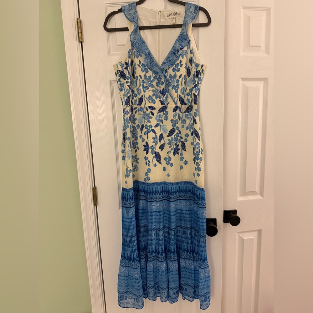 SALONI Amy Silk Ruffle Dress - Picture 5 of 8